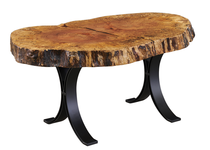 Spalted Sycamore Coffee Table with Eclipse Legs